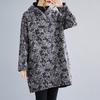 Long sleeve plus size cotton hooded vintage floral new in dresses for women casual loose mini spring autumn Winter dress
