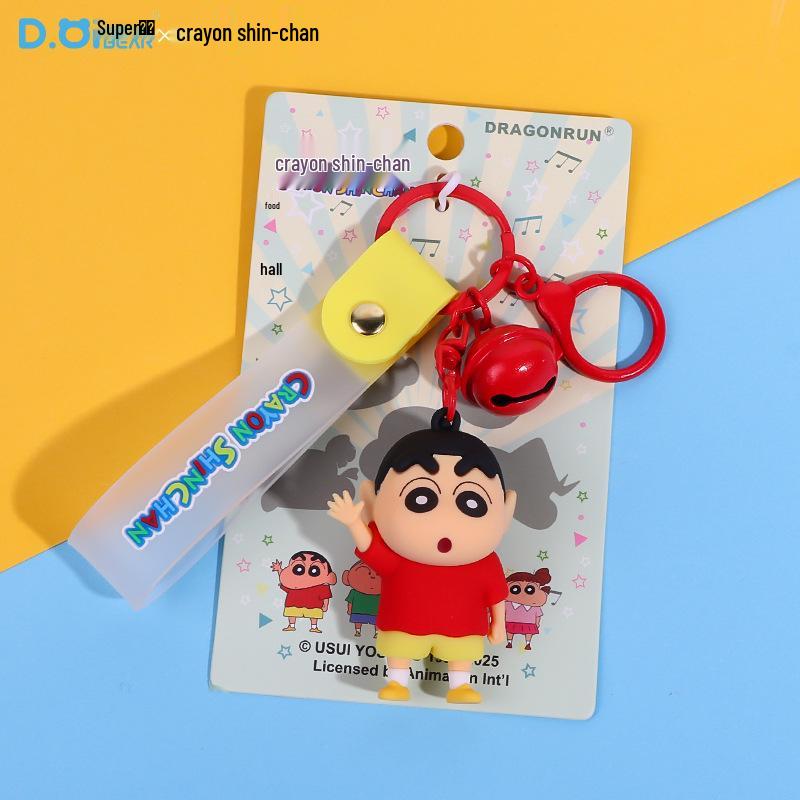 Crayon Shin-chan Keychain: Anime Backpack Charm & Student Gift
