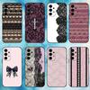 Black Lace Print New Hot Phone Case For Samsung Galaxy A73,A72,A71,A70,A53,A52,A51,Others Soft Black Cover