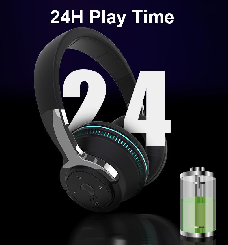 Super Bass Gaming Headsets RGB Lights Effect Wireless Bluetooth Headphones HIFI Sound Noise Reduction Gamer Earphones In HD Mic