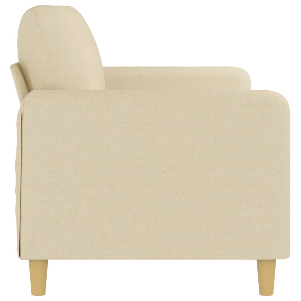 Vidaxl 3-Seater Sofa, Cream, 180 Cm, Upholstered In Fabric
