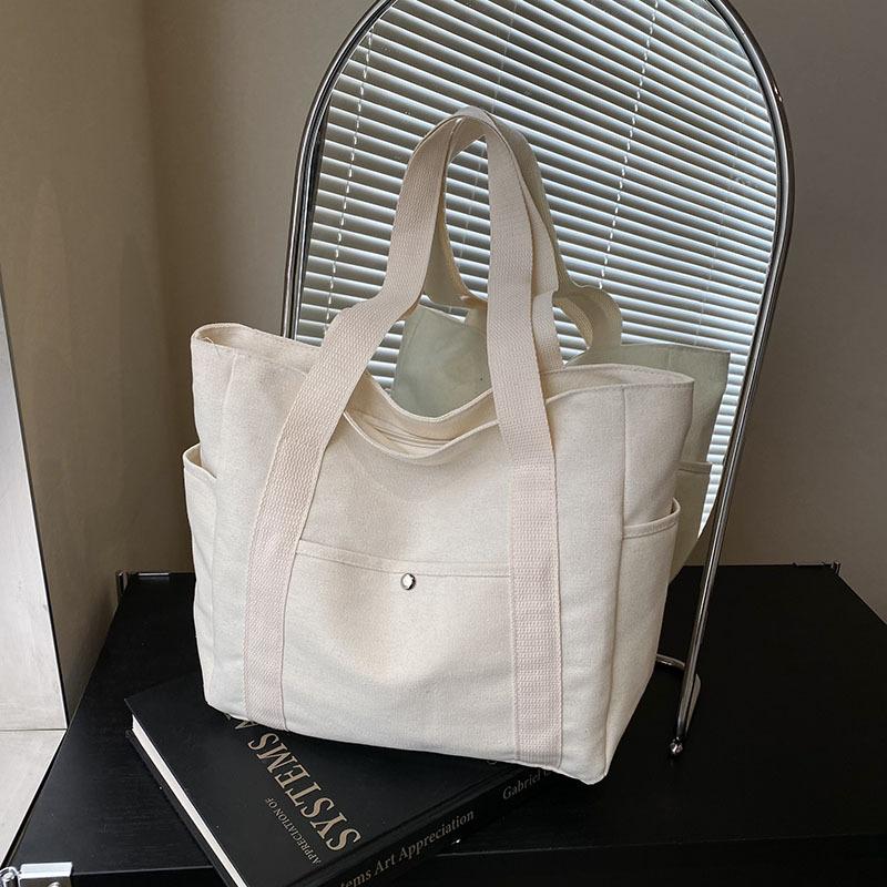 

Повседневная холщовая сумка большой вместимости, женская новая литературная и простая сумка через плечо, универсальная сумка для работы белый