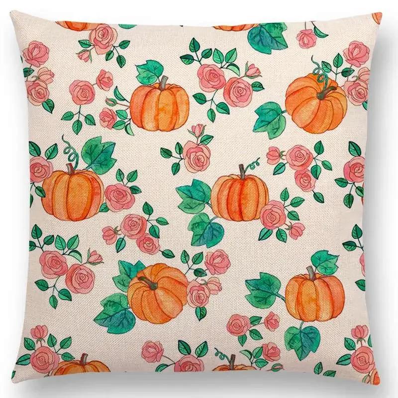 New Cute Christmas Gift Fruit Pumpkin Ice Cream Interesting Art Colorful Decorative Pattern Cushion Cover Sofa Throw Pillow case
