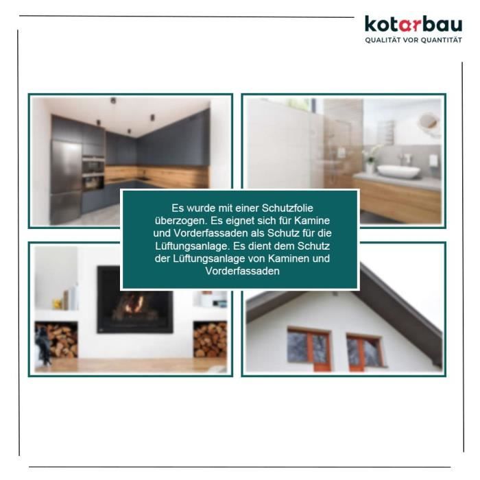 Grille d'aération - KOTARBAU - 165x165 mm - Laquée - Moustiquaire - Résistante à la corrosion