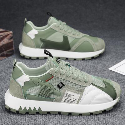 New  Spring and Summer New Chinese Style Stitching Loafers Mesh Breathable Men's Shoes Trendy Tooling Sports Shoes Men
