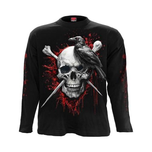 Spiral Direct Unisex Adult Death Raven Back & Sleeve Print T-Shirt