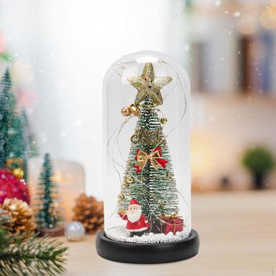 Beleuchtete Weihnachtsbaum-Kuppeln Schreibtisch-Dekoration für Wohnzimmer Feiertags-Tischplatte