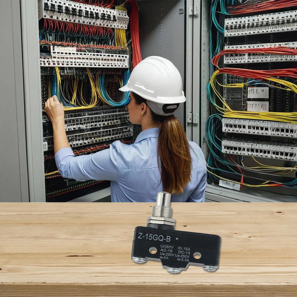 1 PC Z-15GQ-B Button Plunger Momentary Limit Switch SPDT 15A NO+NC Travel Switch Black Copper Contact Material Rated Voltage