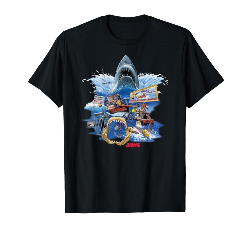 

Jaws Poster Collage T-Shirt, Small, Black L