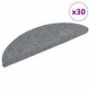 VidaXL Self-adhesive Stair Treads 30 Pieces 56 X 17 X 3 Cm Light Grey Semicircular 3365682