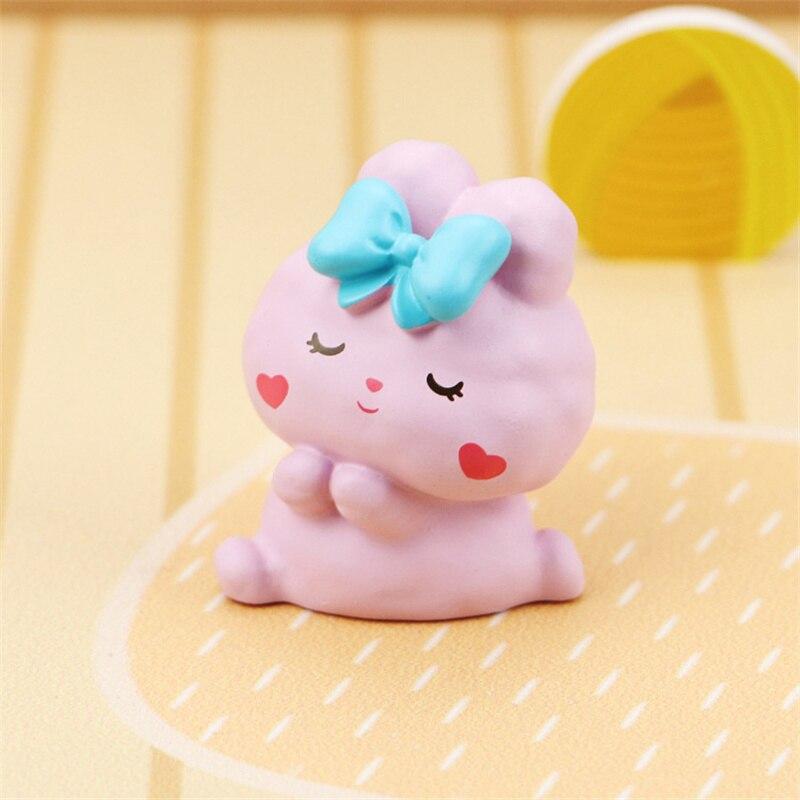 Cute Bunny Cake Decoration Rabbit Animal Ornaments Cake Topper Party Dessert Decor Birthday Party Baby Shower Baking Supplies
