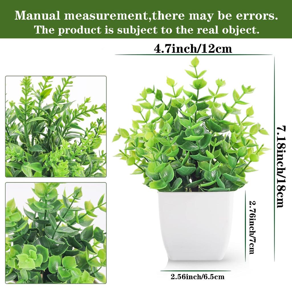 Simulation Green Plant Eucalyptus Potted Plant Home Living Room Decoration Plastic Small Bonsai Lavender Fake Flower Plant