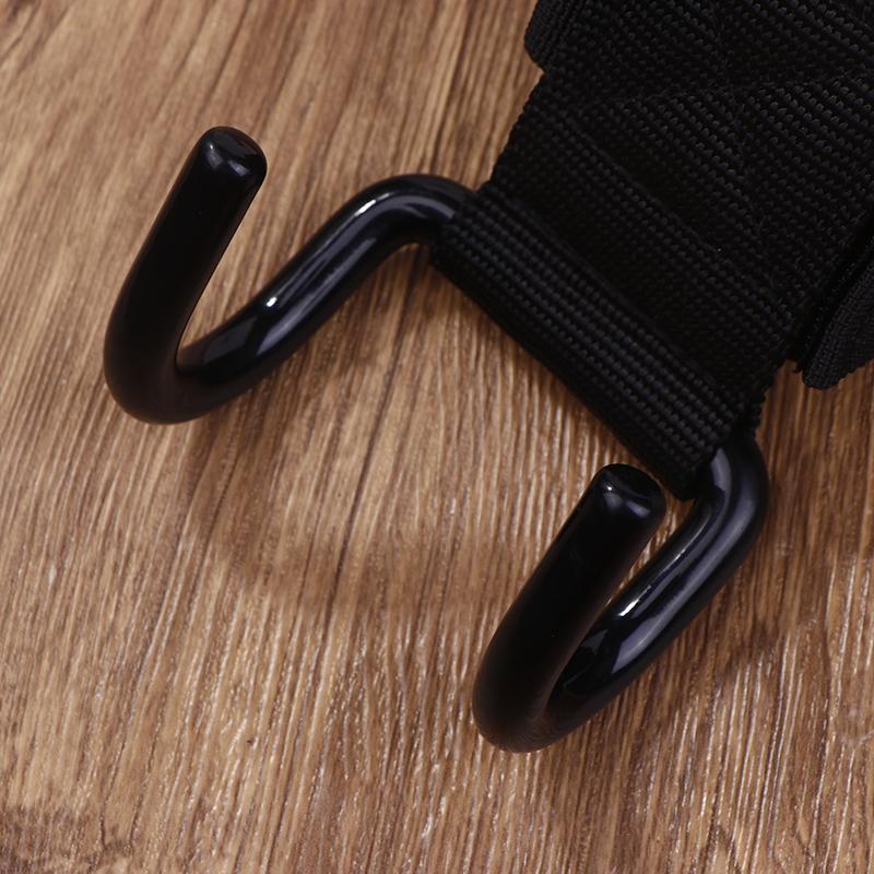 Adjustable Strong Steel Hook Grips Straps Weight Lifting Strength Training Gym Fitness Black Wrist Support Lift Straps