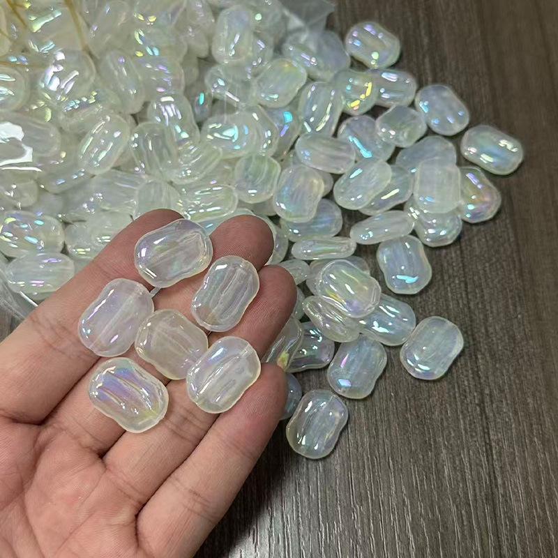 Переливающиеся Барочные Акриловые Бусины: DIY Аксессуары для украшений Принцессы-Русалки 15mm x 20mm, 2 pieces