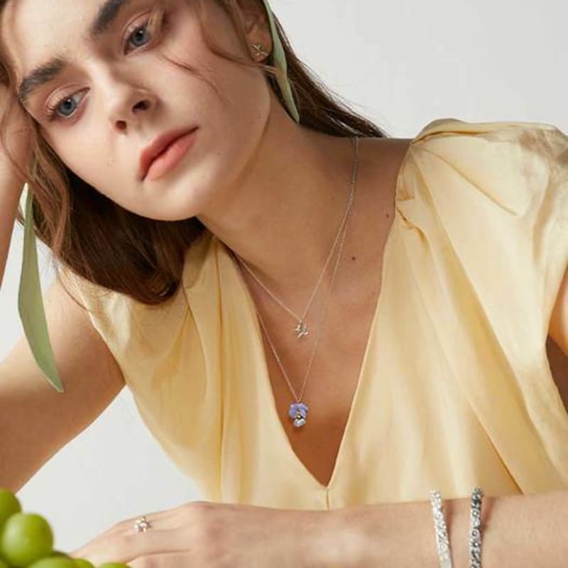 Ollia Daisy 925 Silver Bangle Bracelet