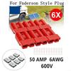 For Anderson Style Plug Connectors for Solar Caravan 6AWG 50AMP Pack of 6