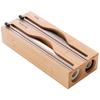 Eco-Friendly Bamboo Kitchen Wrap Cutter and Foil Storage Box - Wall-Mounted 2-in-1 Organizer for Easy Carry and Practical Use