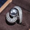 High End Ladies' Dazzling Pearl Ring, New Jewelry, Dazzling European And American Design Sense, Personalized Design Jewelry