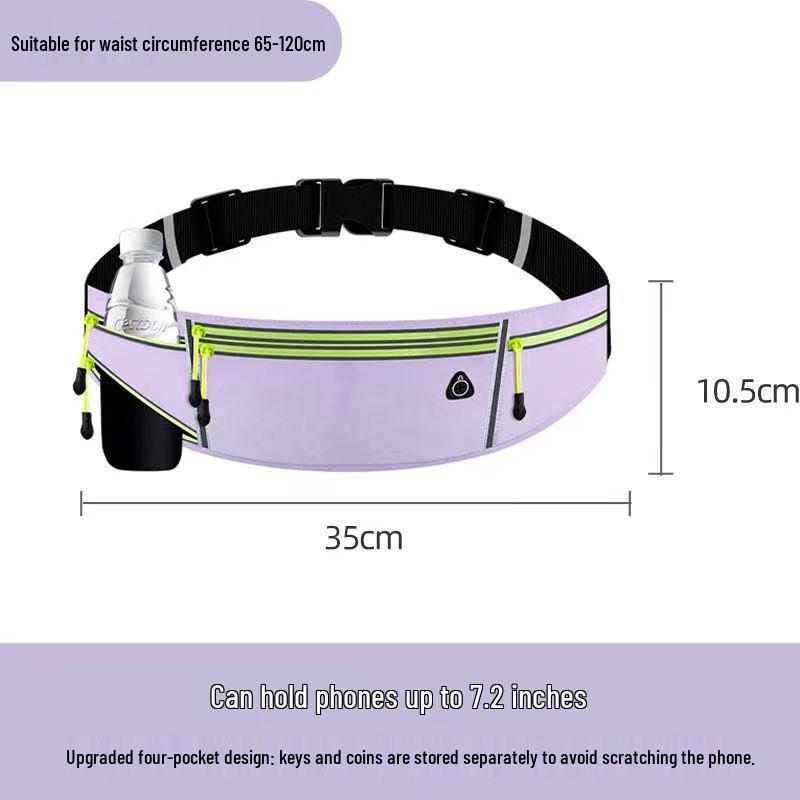 Women's Slim Multi-Pocket Running Pouch with Phone and Water Bottle Holder