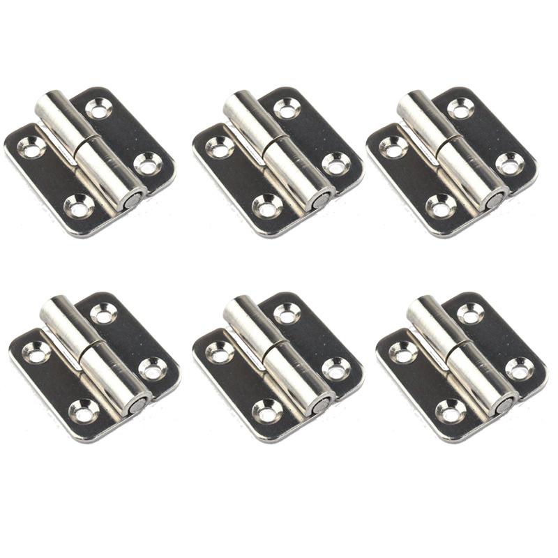 6Pcs Detachable Hinges - 304 Stainless Steel, Left-Hand Pull-And-Slide Joint Design Classic Style Durable Metal Hardware Accessories Ensures Safe