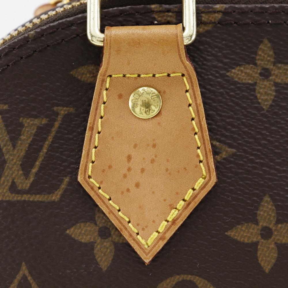 Louis Vuitton Alma BB Handbag M53152 2WAYShoulder Brown Monogram Canvas Women Used