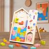 Early Childhood Puzzle 3D Three-Dimensional Wooden Block Construction Bricks Infant Logic Training Puzzle Playthings Parent-Child