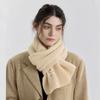 Versatile solid color knitted scarf scarf plush soft male and female couples scarf autumn and winter outer shawl