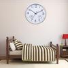 12Inch Outdoor Indoor Wall Clock with Thermometer and Hygrometer Battery Operated Round Hangings Clock for Garden Home