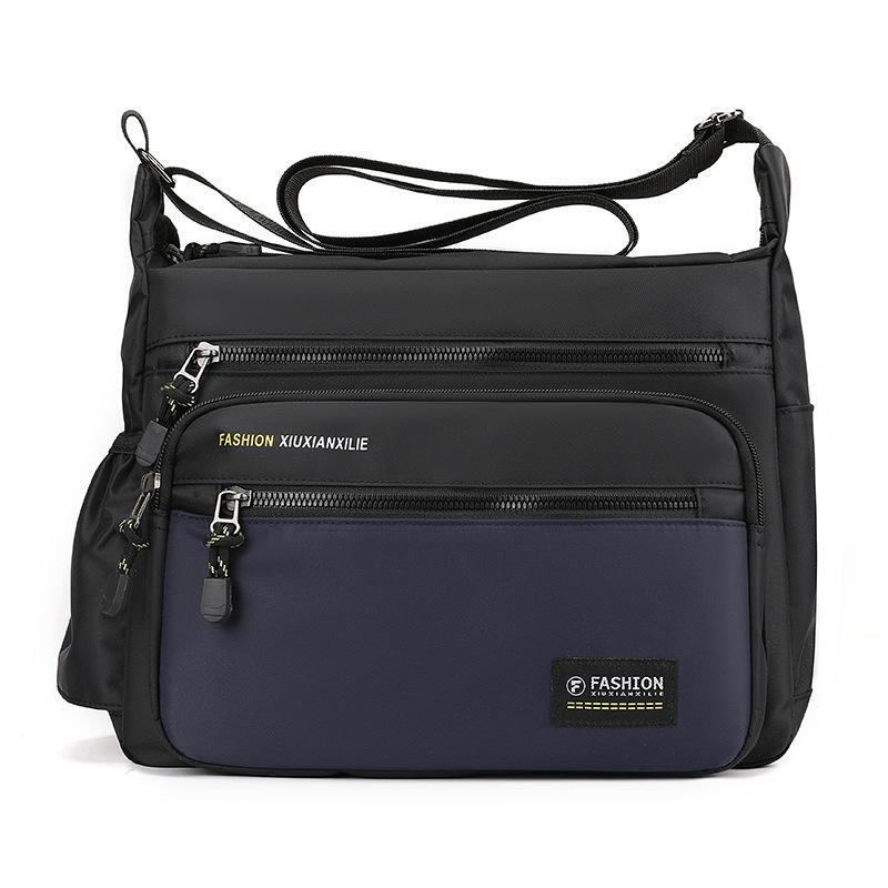 Large capacity men's messenger bag travel shoulder bag leisure trend bag men's fashion multi-functional waterproof backpack