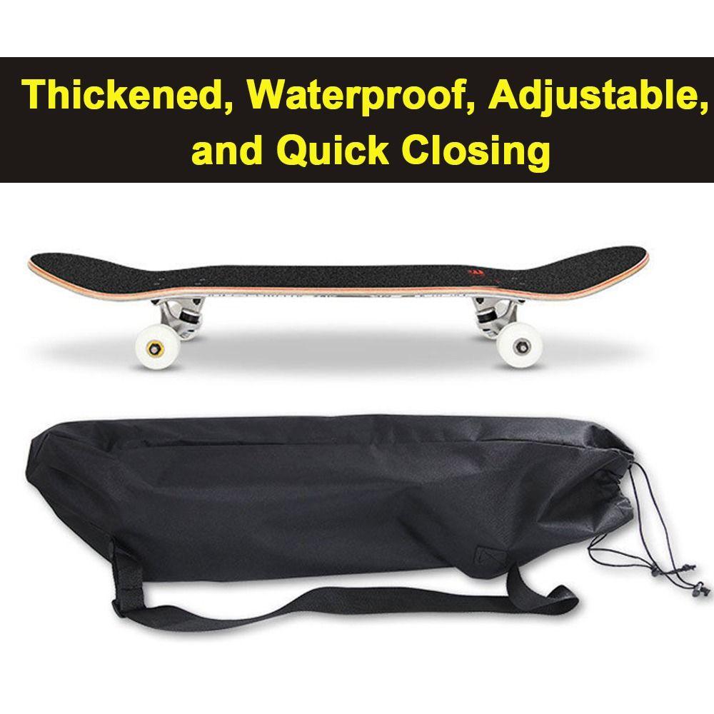 Waterproof Kick Skate Scooter Longboard Storage Bag Adjustable Four Wheeled Skateboard Bag