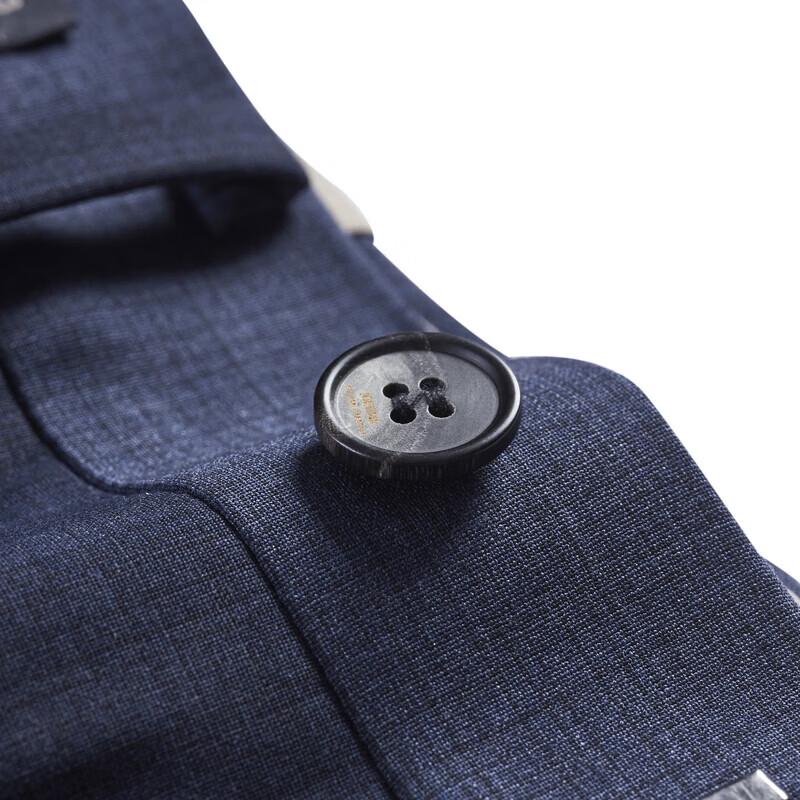 Joouyee Men's Spring Wool Blend Elastic Straight Fit Dress Pants