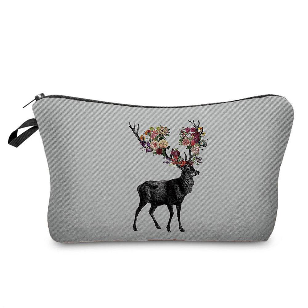 Women Flower Print Cosmetic Bag Toiletries Organize Travel Storage Case 6670