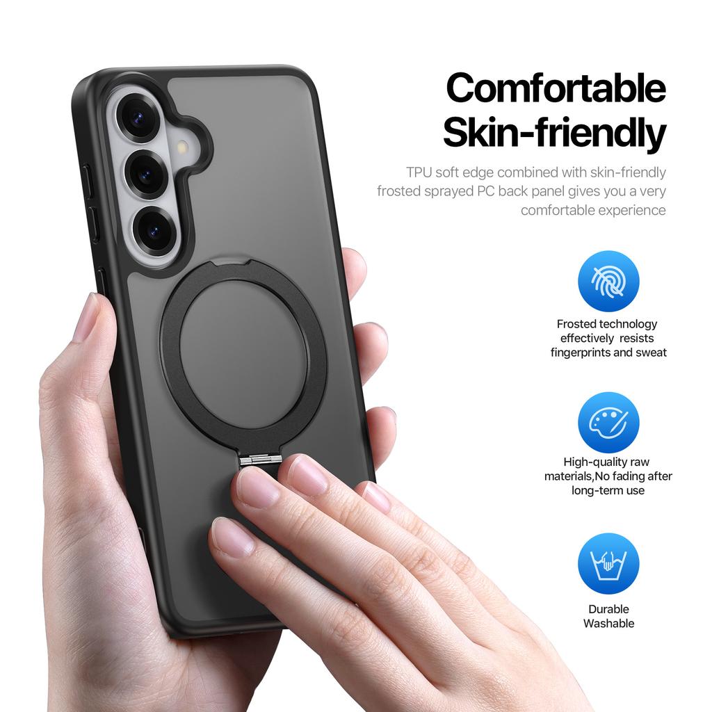 For Samsung Galaxy S26+ Magnetic Case DUX DUCIS Yind Series Kickstand PC TPU Matte Phone Cover