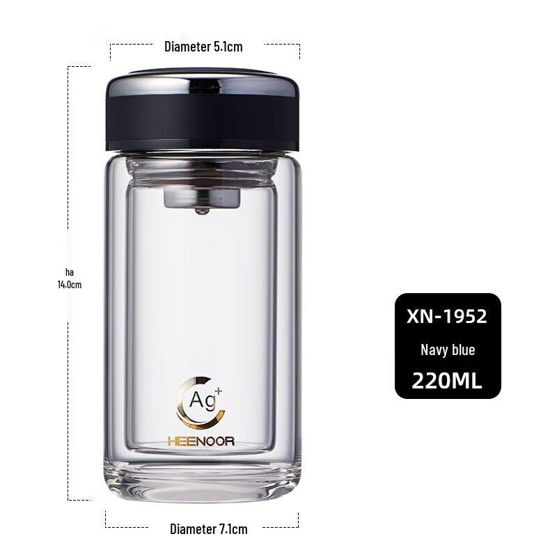 Heenoor Double-Layer Borosilicate Glass Business Tea Cup