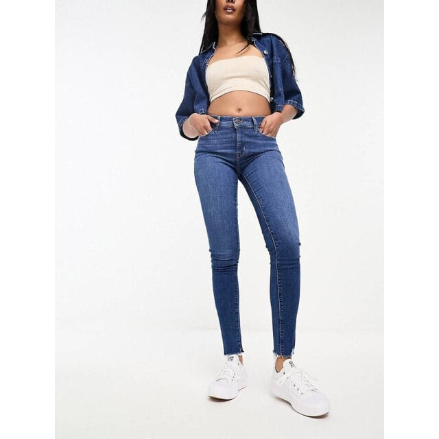 

Темно-синие джинсы суперскинни Levi's 710