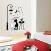 Couples Cartoon Cats Wall Sticker Bedroom Living Room Wall Stickers Decorative Decals Cute Animals Home Decor Mural Art for Kids