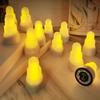12PCS  Remote Controlled Wireless Charging Rechargeable Tealight RGB LED Candle Lamp Wedding Xmas Home RGB Party Table Decor