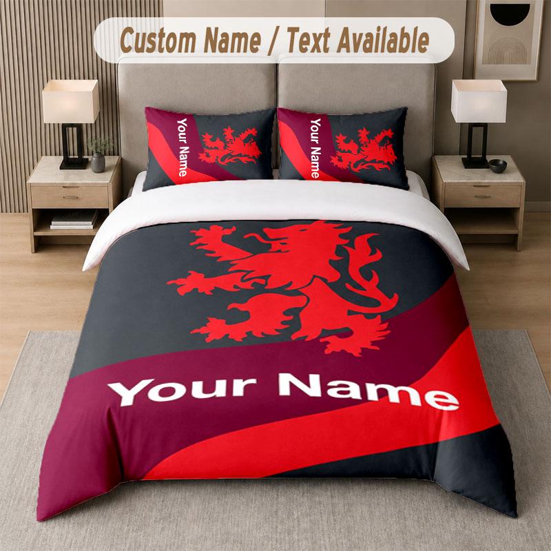 Benutzerdefiniertes Bettwäsche-Set Middlesbrough FC Muster, Druck Name Text 1 Bettbezug plus 2 Kissenbezüge Heimtextilien