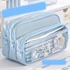 Capacity Pencil Case Stationery Pen Bag Beauty Bag Portable Cosmetic Storage Bag Back School