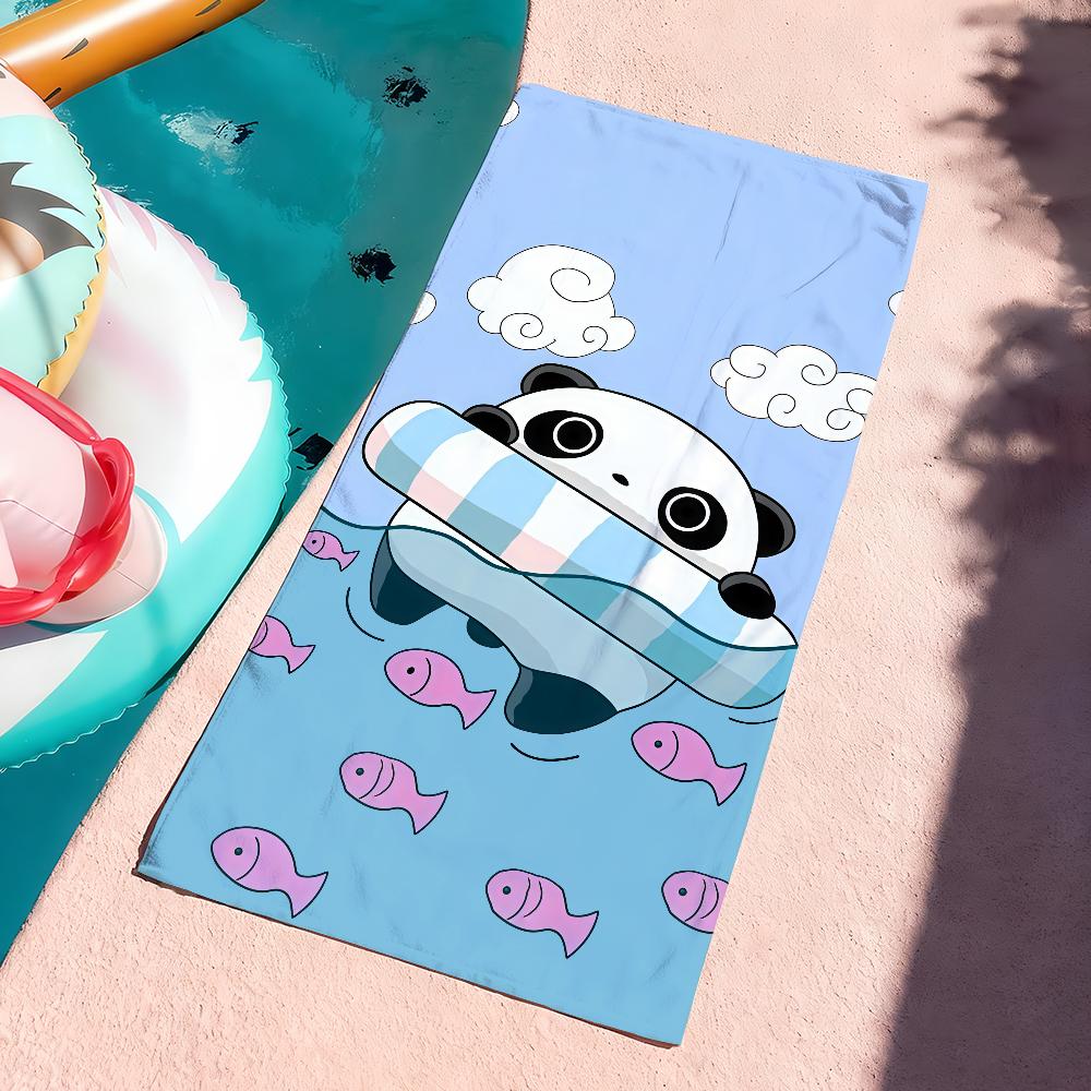 Cartoon cute T-TarepandaS Towel Drying Bath Towel Applicable To Light Swimming Camping Yoga Beach Out