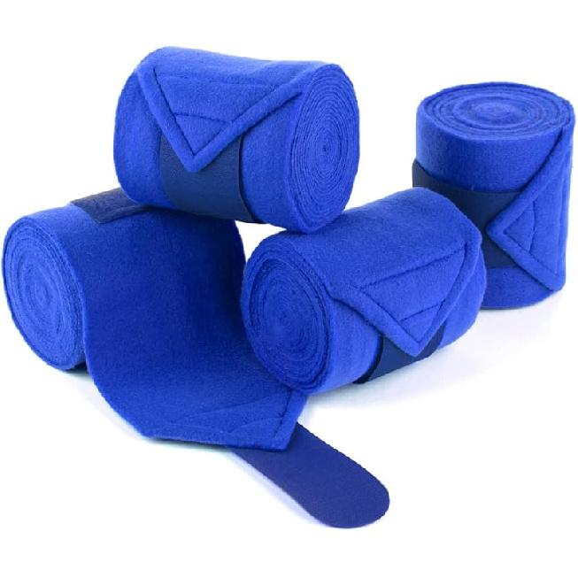 Horse Polo Wraps 2.5m Soft Fleece Polo Wraps Equestrian Leg Bandage Wrap Set of 4 Packs (Red - 2.5m)