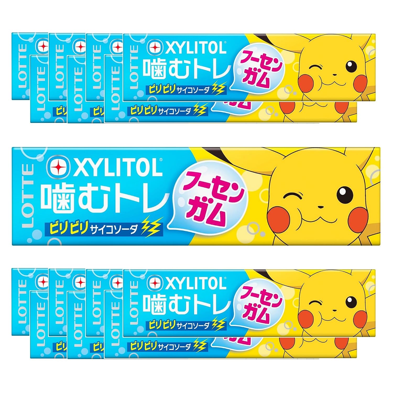 Жвачка Lotte Xylitol Kamu Ture (Психо-сода Бири Бири) 9 штук 15 упаковок