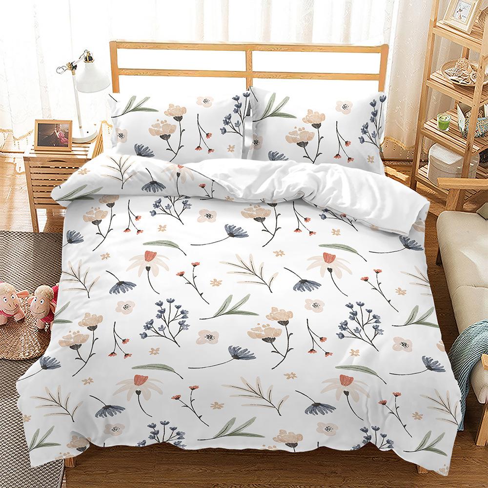 Quilt Cover Flower Floral Series Fresh 3D Quilt Cover Three-Piece Digital Kit