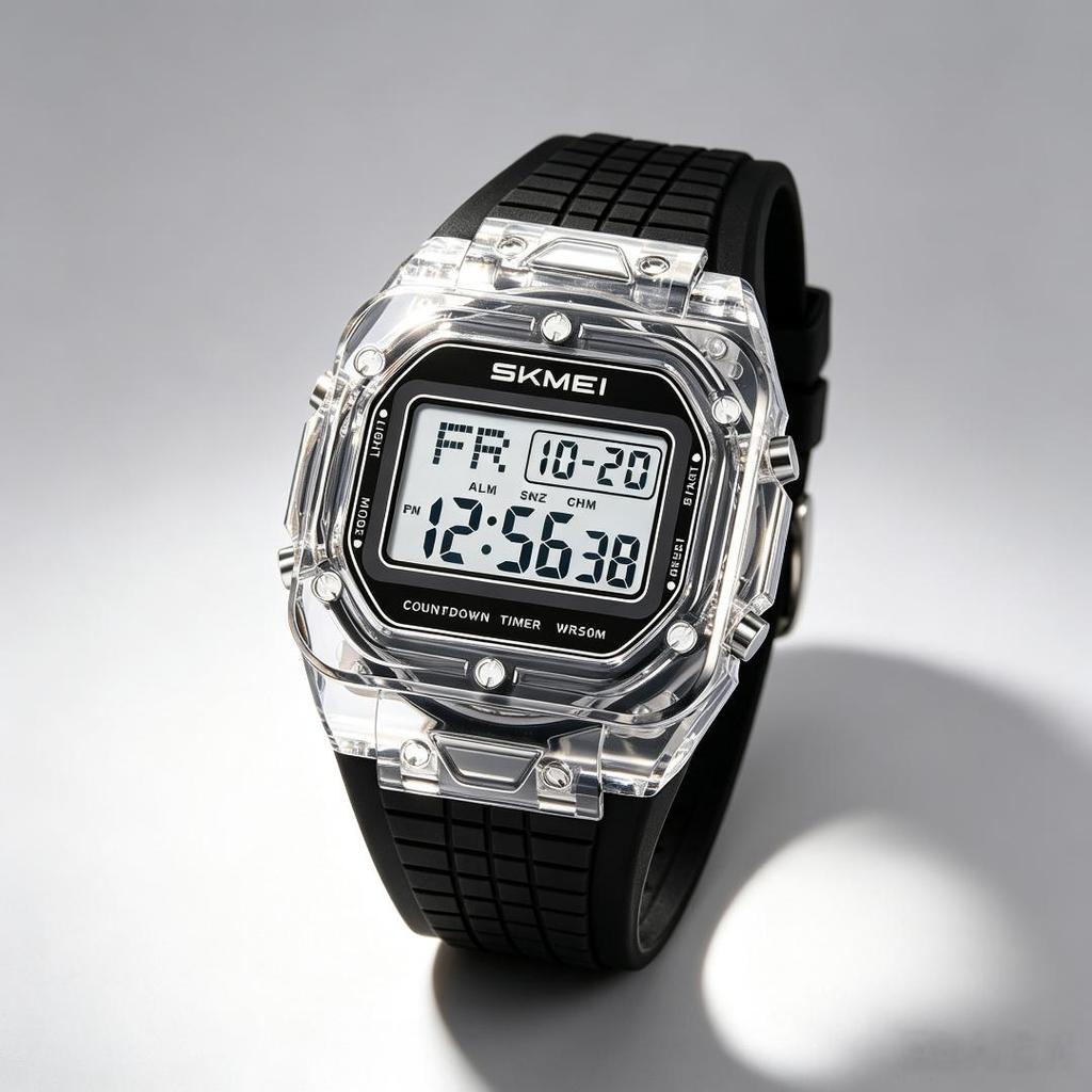 Unisex Digital Watch SKMEI Transparent Square School 2683