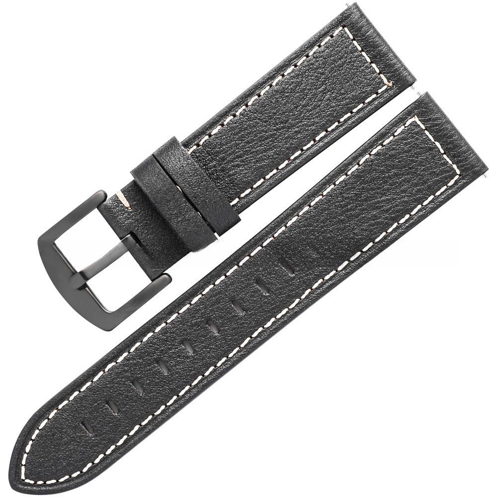 Lychee Pattern Strap Vintage 20Mm /22Mm/Leather For Huawei Smartwatches