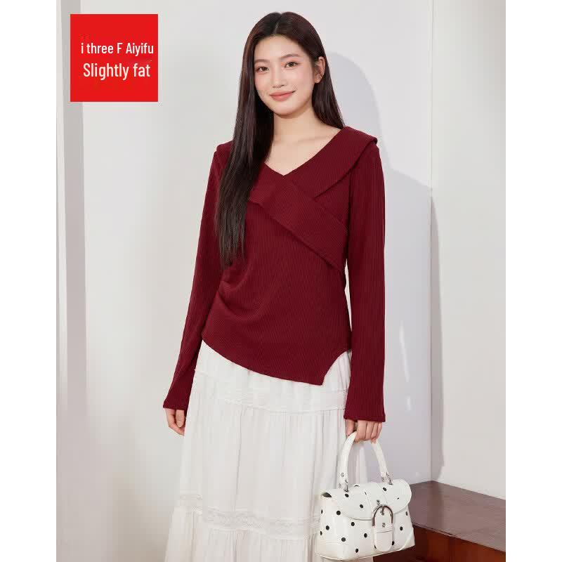 IEF Aiyifu 2026 Autumn Plus-Size Top L
