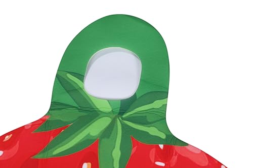 [kitamurasyokai] Strawberry Cosplay Costume, Fruit Costume, Halloween Costume, Fun Item, Cute Item for Parties and Events, Unisex, One Size Fits All A