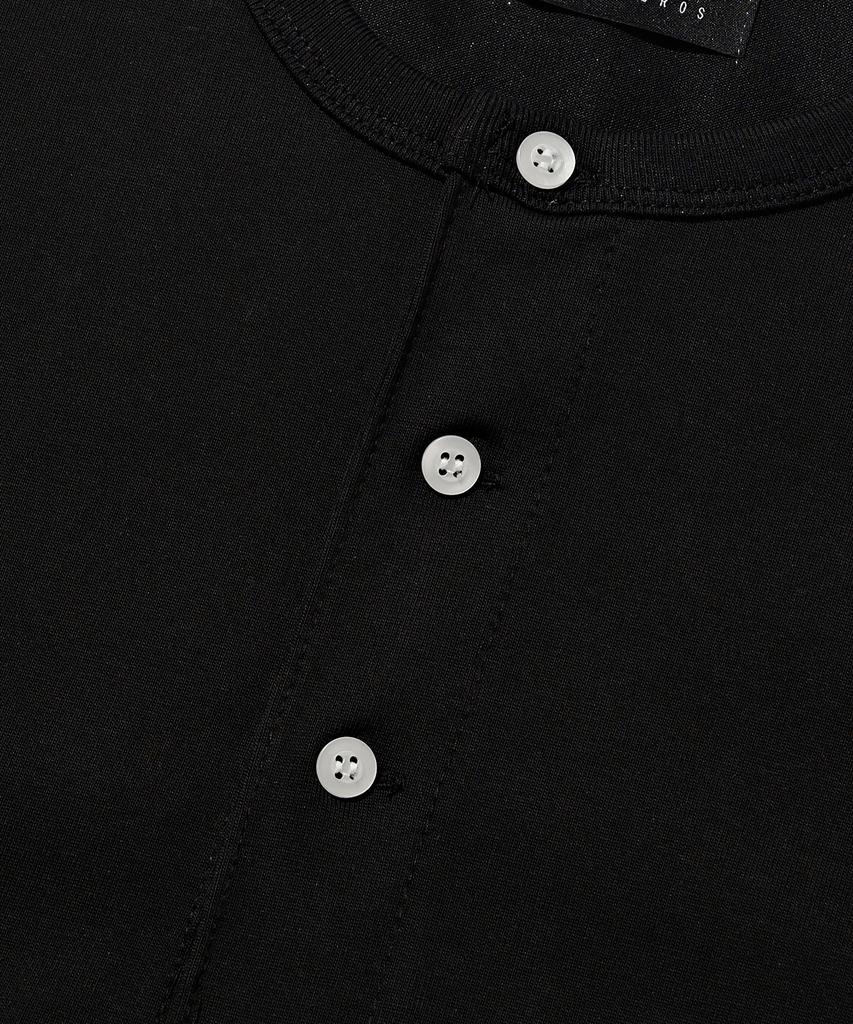 CARGOBROS Henley Neck Cool Aero Short Sleeve T-Shirt (Black)