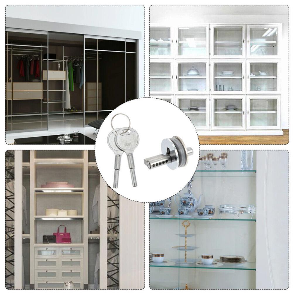 Display Case Keys Sliding Glass Door Lock Easy Installation
