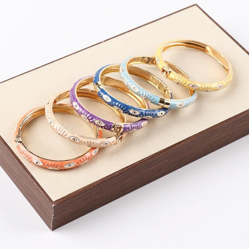 Colorful Demon Eyes Bangle Hip Pop Hand Bracelet Cool Enamel Bangle Gift